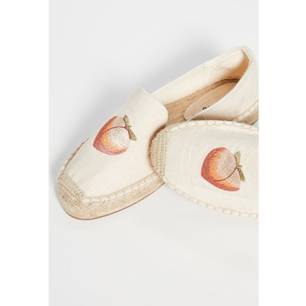 Soludos Peach Bum Embroidered Smoking Slipper Espadrilles - Picture 3 of 11